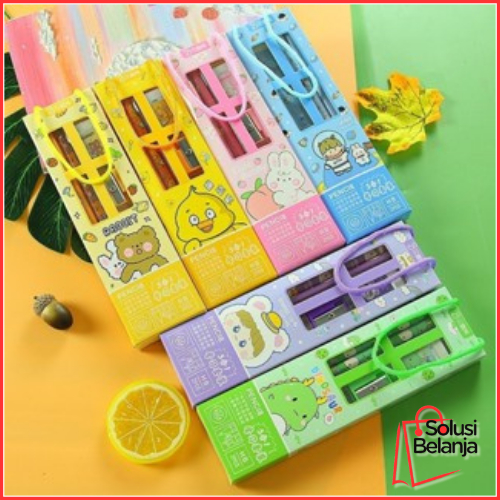 

2013 Stationary Set Alat Tulis 5 In 1 / Set Alat Tulis Kartun / Set Alat Tulis 5 In 1 Lucu / Set Alat Tulis Anak Motif Kartun Y1905