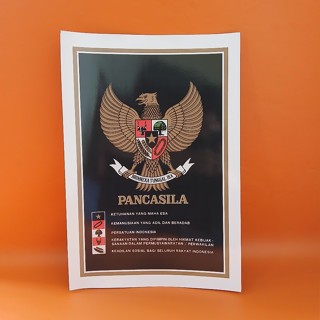 Foto Garuda Pancasila A3 - Poster Pancasila - Poster 5 Sila Pancasila - Poster 5 Simbol Pancasila