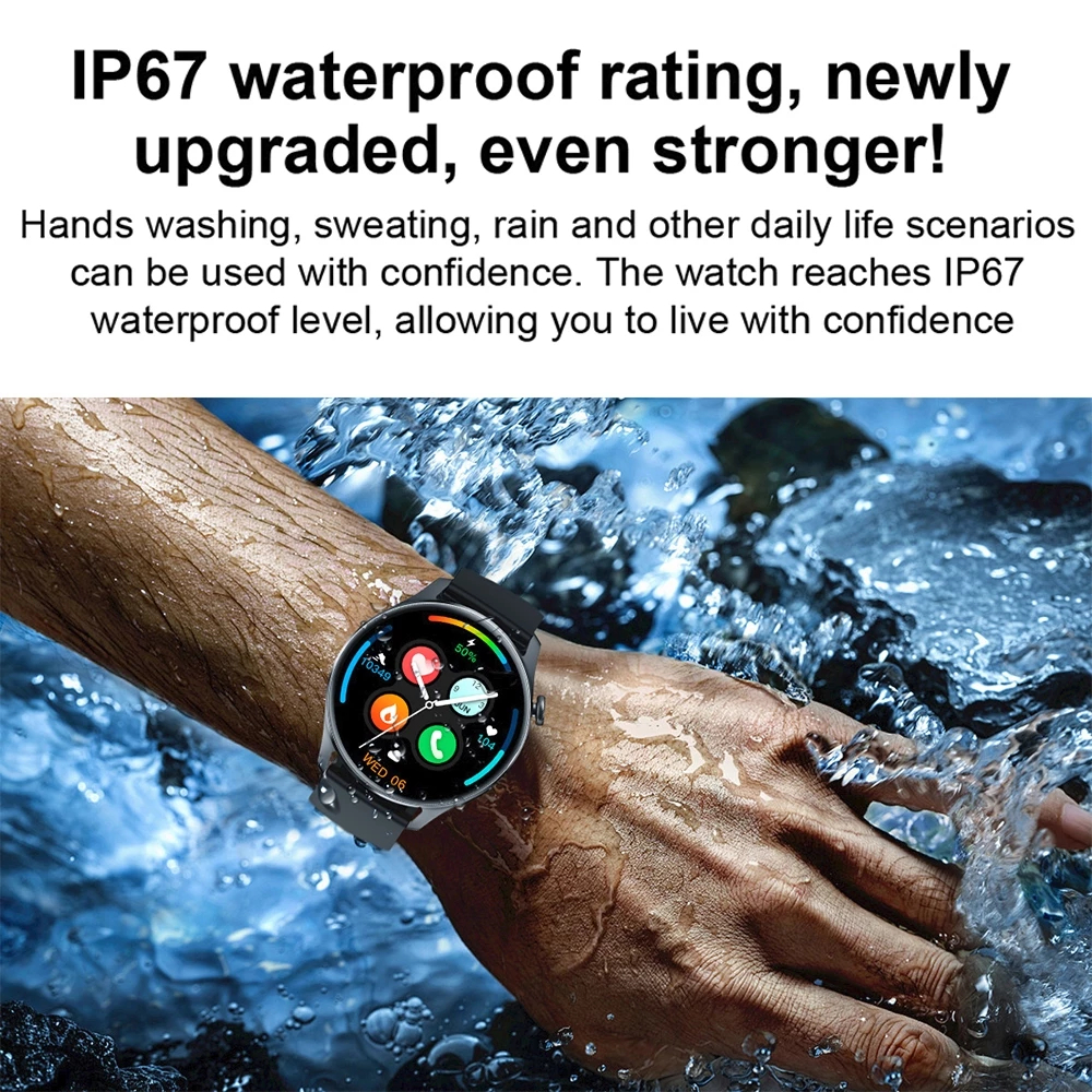 TERBARU LIGE SmartWatch Pria Layar Sentuh Penuh Olahraga Watch IP67 Tahan Air Smart Gelang Untuk