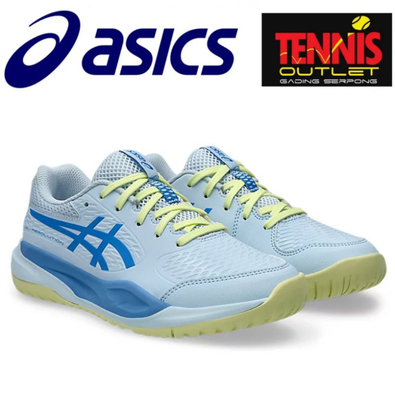 Sepatu Tennis Asics Gel-Resolution X GS Kids (Light Blue/Blue Coast)-100%ORIGINAL