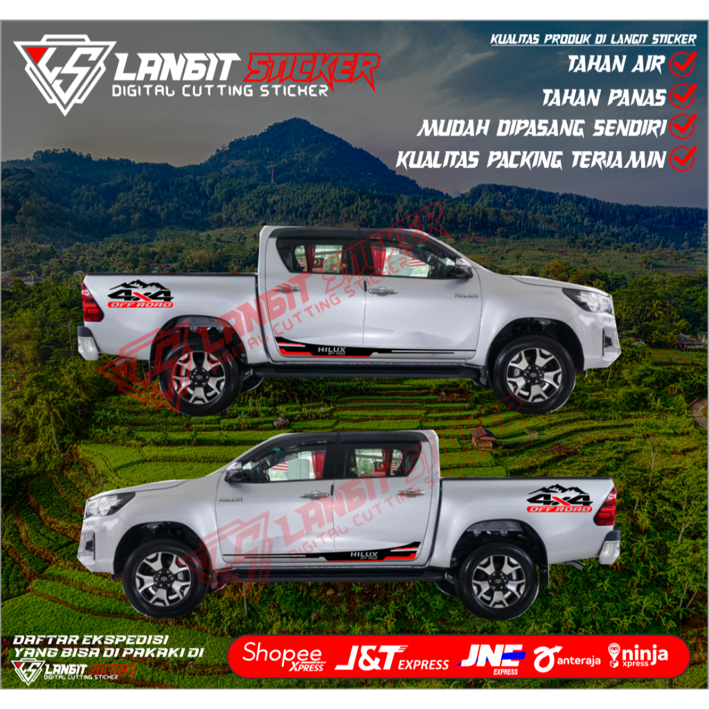sticker toyota hilux aksesoris toyota hilux 2023 stiker hilux hilux terbaru