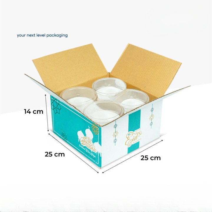 

5 pcs Box Parcel Idul Fitri Kardus 12 Toples Bulat 250gr Dus Packaging Hampers Eid Mubarak 25x25x14