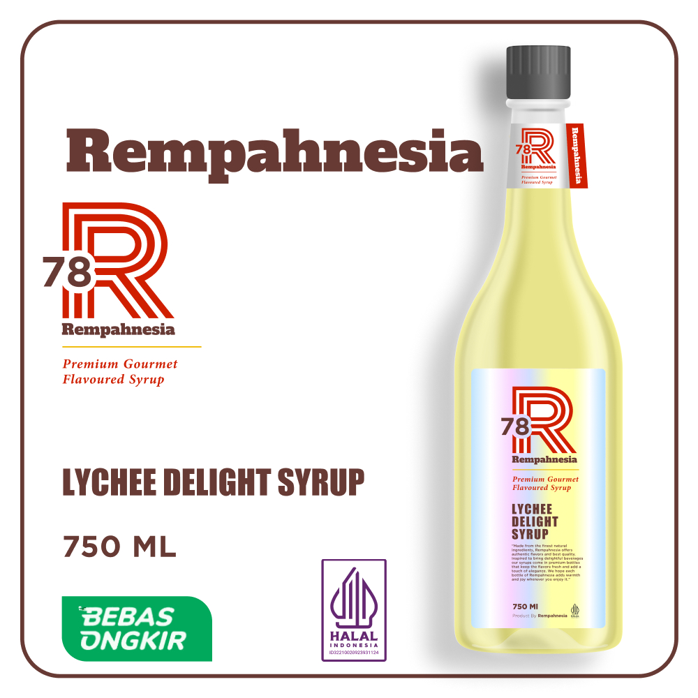 

Syrup Lychee Delight / Sirup Rasa Lychee Delight Premium 750ml / Rempahnesia Syrup