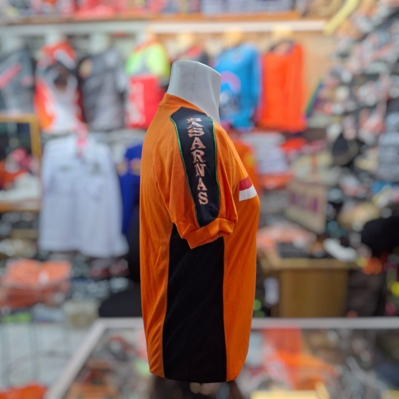 KAOS DALAMAN BASARNAS/KAOS DALAMAN BASARNAS OREN KOMBINASI HITAM