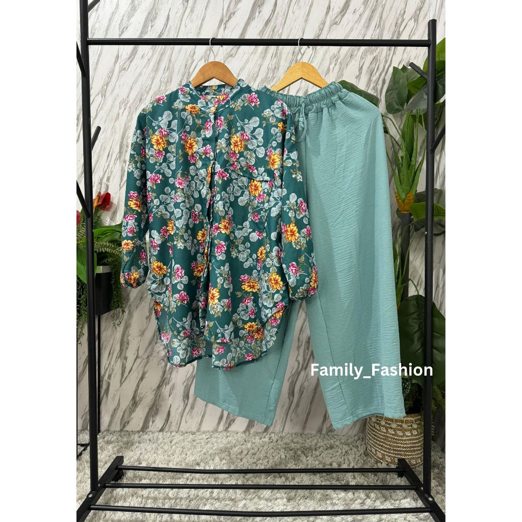 Oneset Wanita Fashion Kondangan Wanset Tunik Fashion Kondangan 2025 Setcel Ibuibu Muslimah Kekinian 