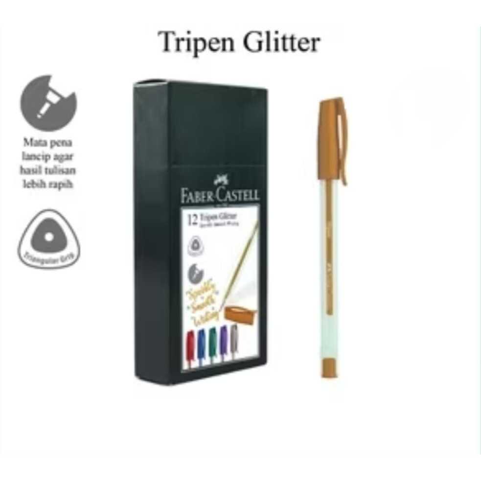 

Pulpen Gel Gliter Gold Faber Castell 547310 Tripen 0,7 mm