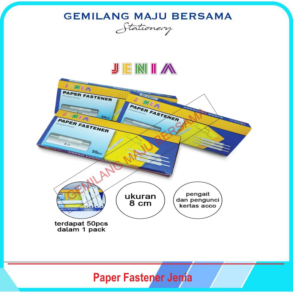 

Paper Fastener Jenia Putih (Harga Per Set)