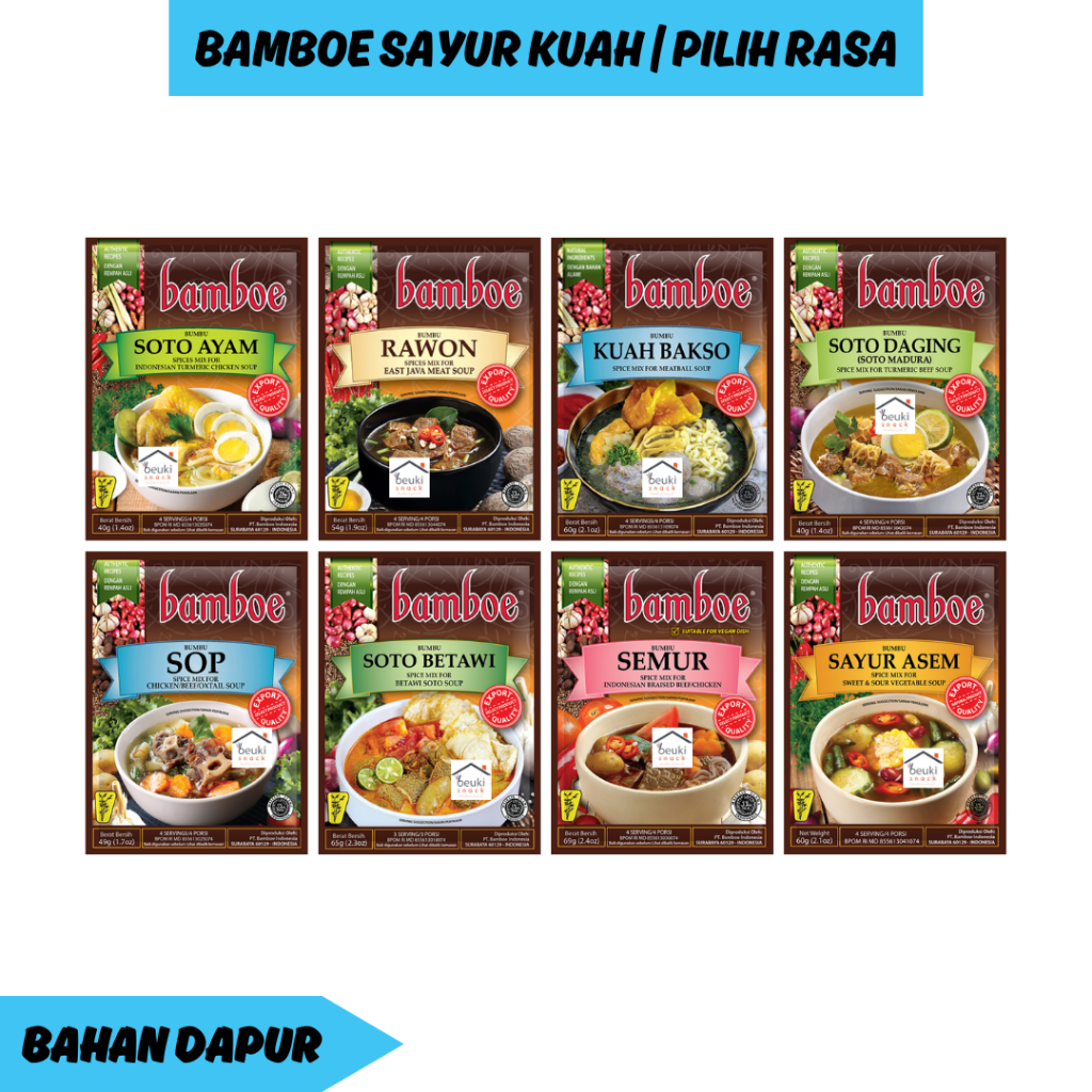 

Bamboe Sayur Kuah Sup & Soto Berbagai Varian Pilih Rasa