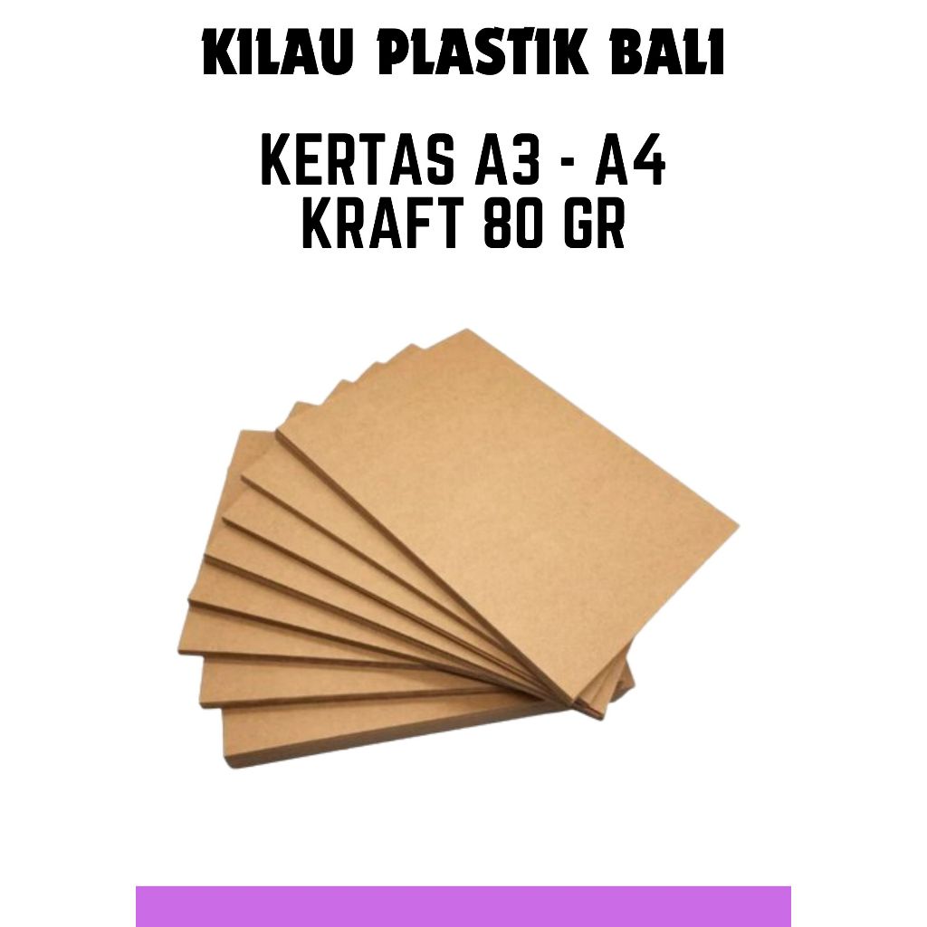 

Kertas Kraft A4 I A3 I 80 gsm I 5 lembar I 10 lembar I