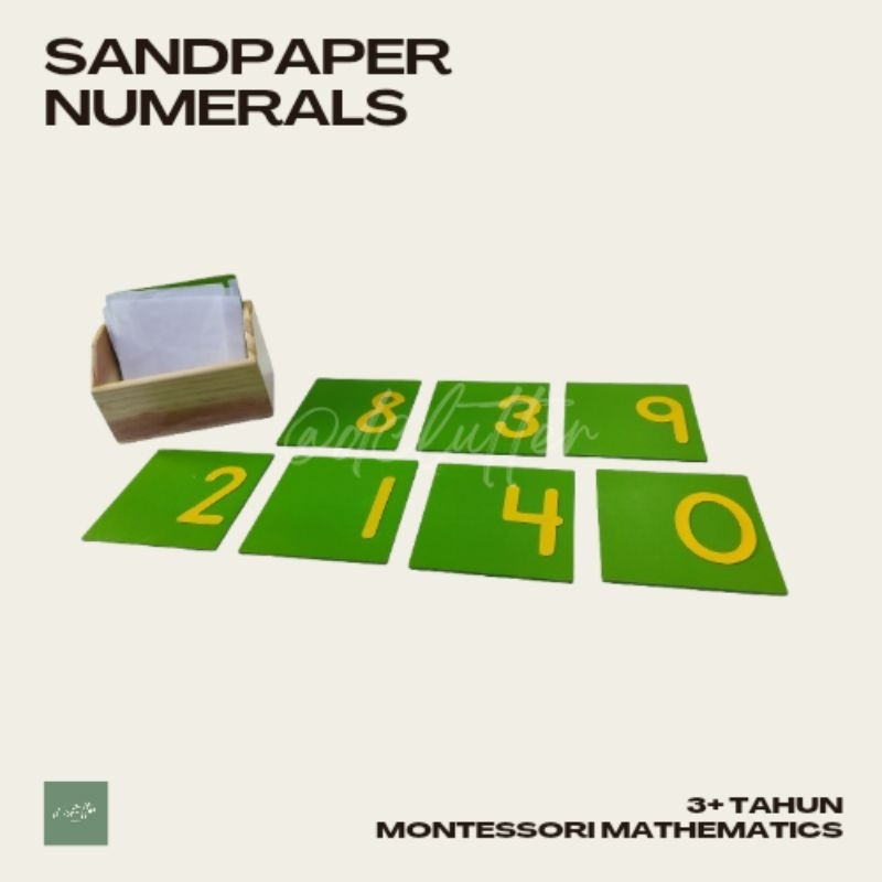 Sandpaper Numerals Montessori Apparatus