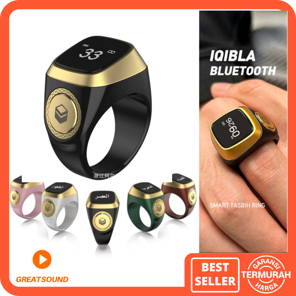 IQibla Zikr Ring Tasbih IQibla Lite Smart Tasbih Digital IQibla OLED Cincin Tasbih Digital