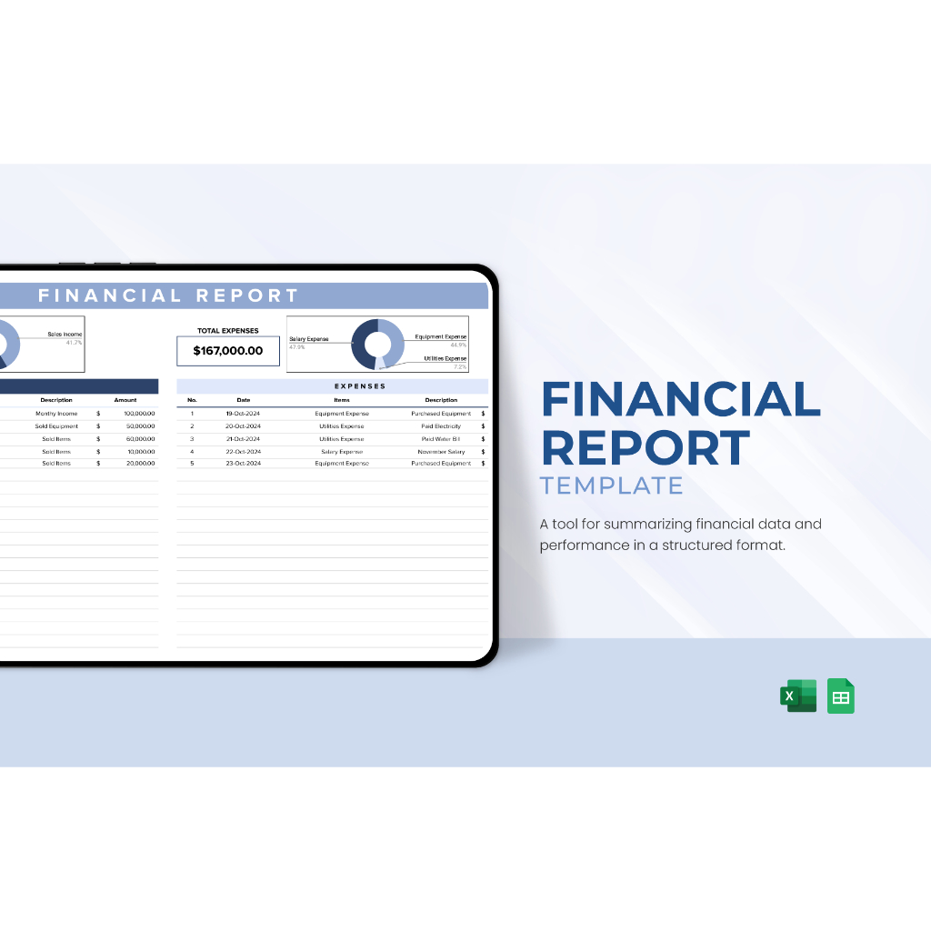 Template Laporan Keuangan Excel Spreadsheet