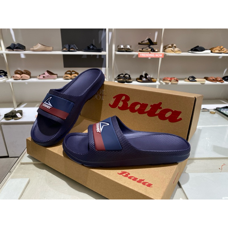 sendal slop karet power pria anti slip bata original 871-9133