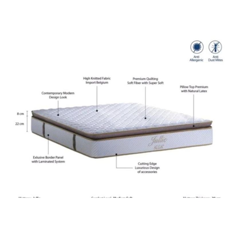 SPRING BED ALGA MODERN SPRING BED TIDUR MINIMALIS SPRING BED JULIE TERBARU