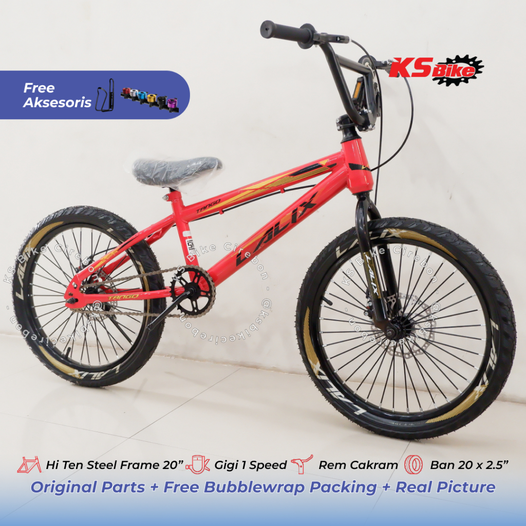 BMX Tango Lalix 20 Inch Sepeda Anak Laki Laki Frame Steel Ban 2.5 Sepeda Anak Cowo Umur 8 9 10 11 12