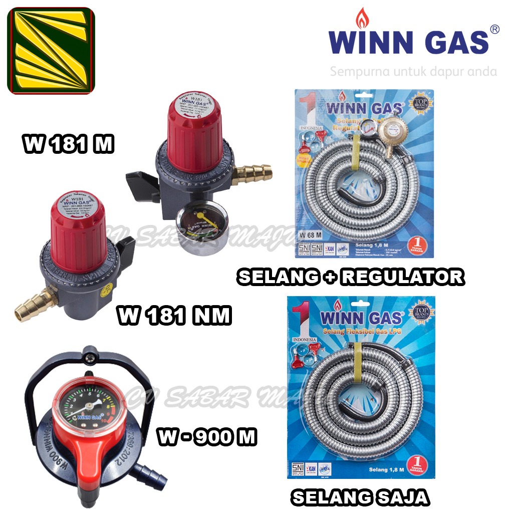 Win Gas Selang / Regulator Gas Win Gas / Selang Paket Meter