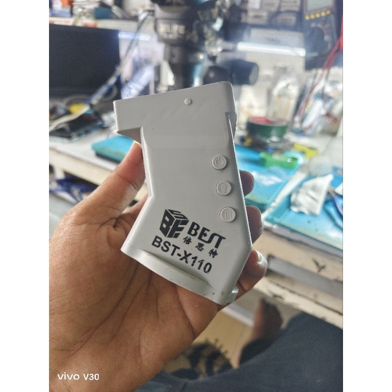 kipas penghisap asap, lampu mikroskop