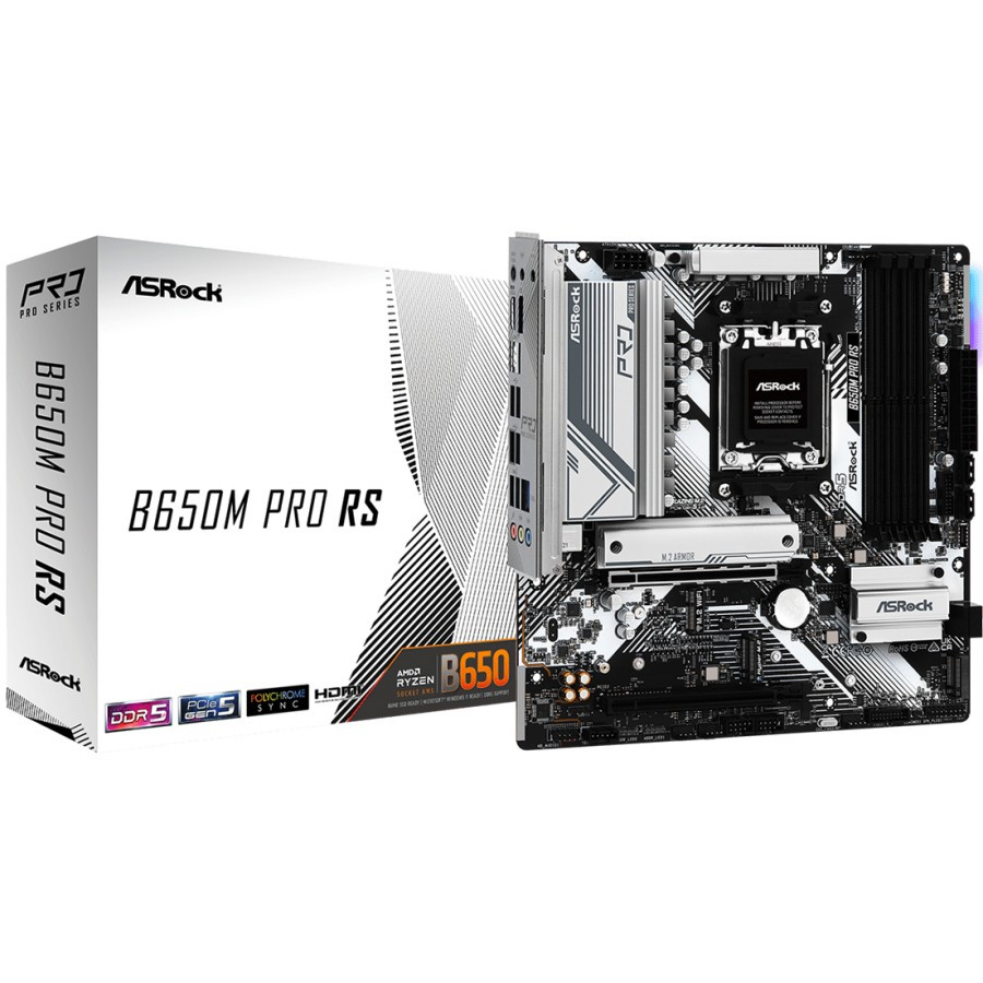 ASROCK B650M PRO RS DDR5 AMD B650 AM5 MOTHERBOARD