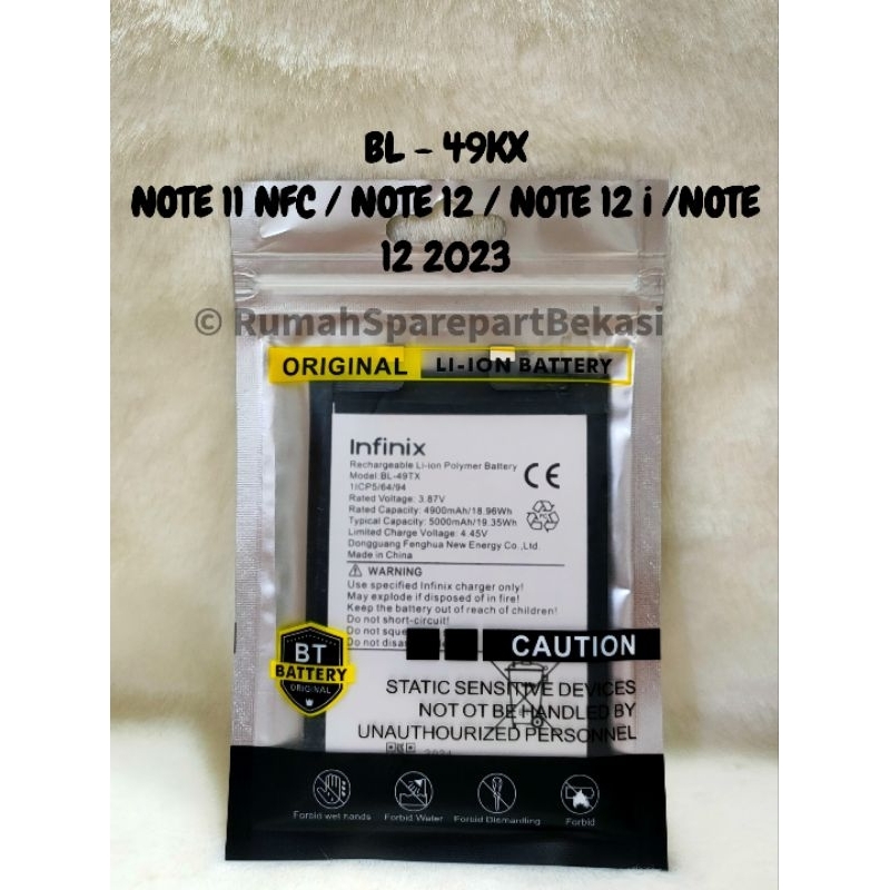 Baterai Infinix Note 11 NFC / Note 12 / Note 12 i / Note 12 2023 Batrai ORI Battery