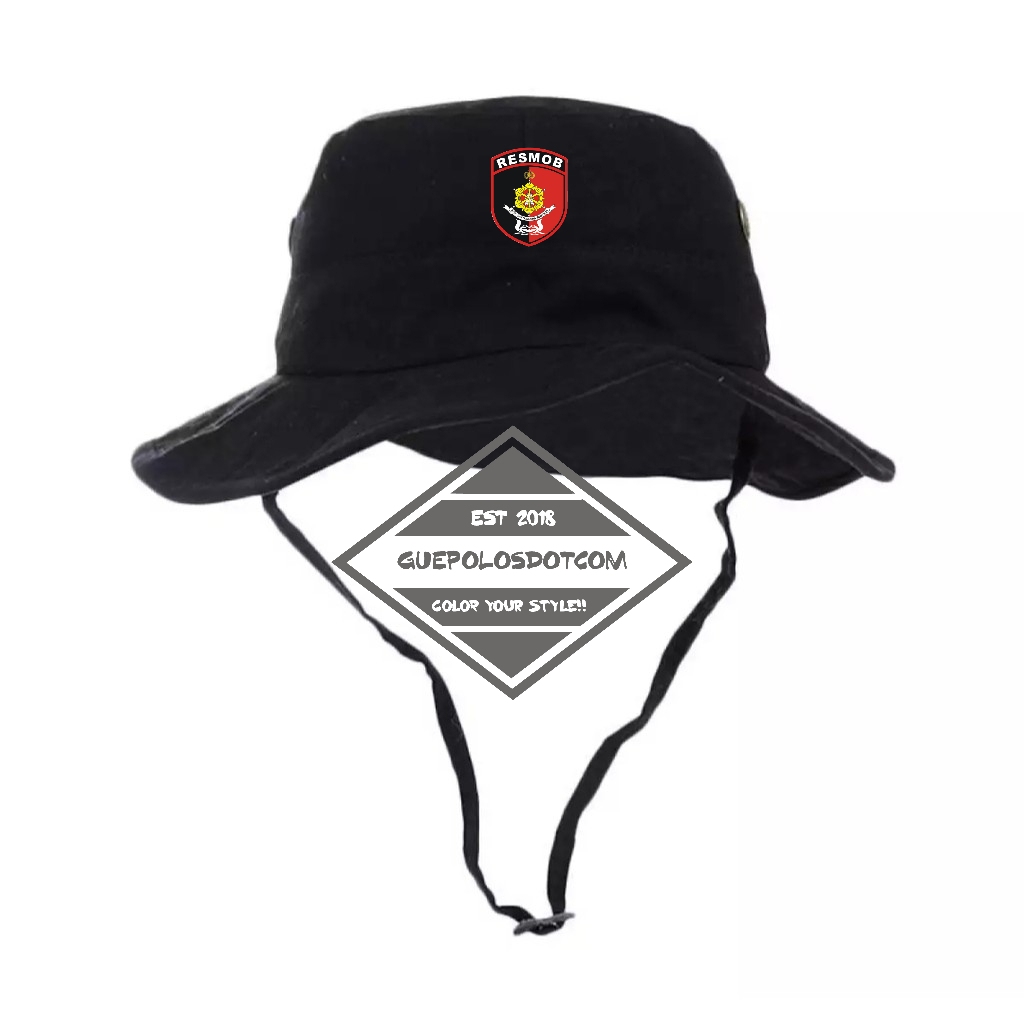 TOPI RIMBA LOGO RESMOB POLRI - Topi Rimba Outdoor PREMIUM LOGO RESMOB POLRI - Topi Hiking Unisex - T