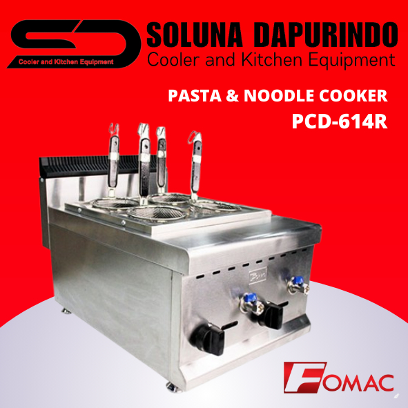 Mesin Perebus Mie & Pasta FOMAC PCD-614R 7 Liter Gas LPG Stainless Steel