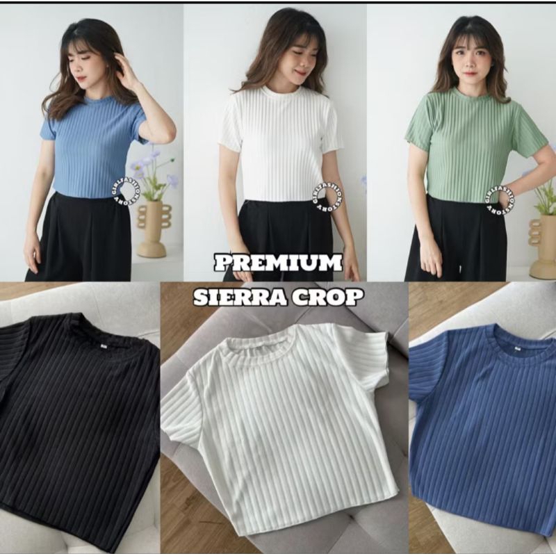 fast - siera croptop knit wanita kekinian