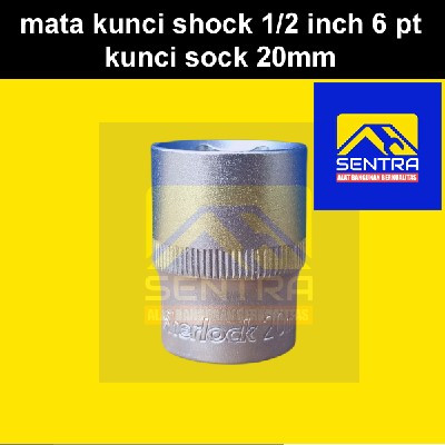 mata kunci shock 1/2 inch 6 pt kunci sock /kunci shok satuan/mata sok panjang8 - 24 mm - 20mm