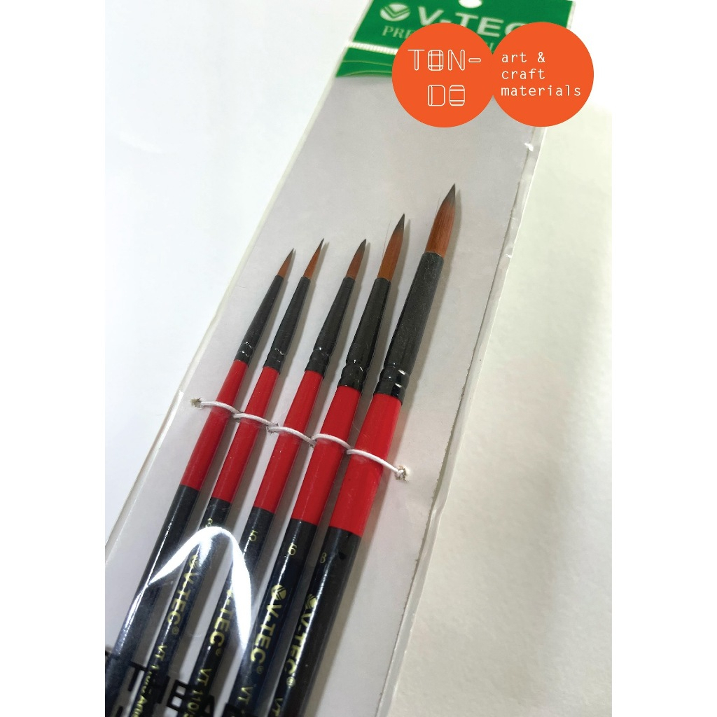 

V-TEC KUAS ARTIS BRUSHES PREMIUM SET ISI 4 PCS : TYPE : VT 110/5