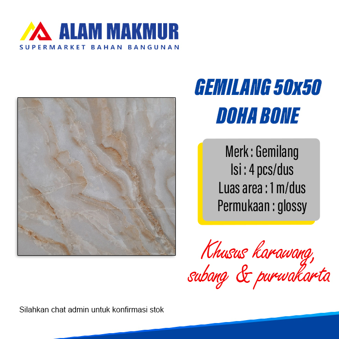 keramik 50x50 Gemilang doha bone