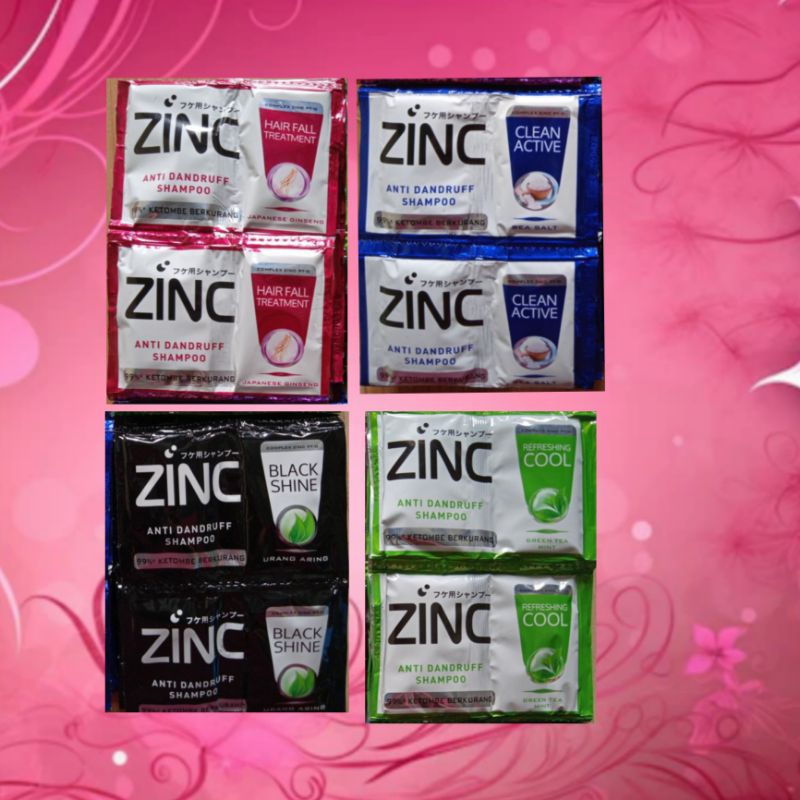 zinc sampo sachet. 1 renceng isi 12