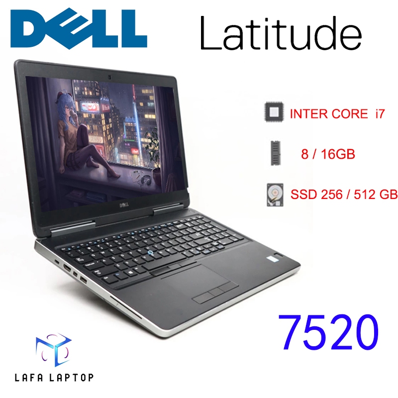 Laptop DELL Latitude Workstation 7520 Intel i7 Gen7 8/16G RAM 256/512GB SSD  Laptop Bekas Second Mul