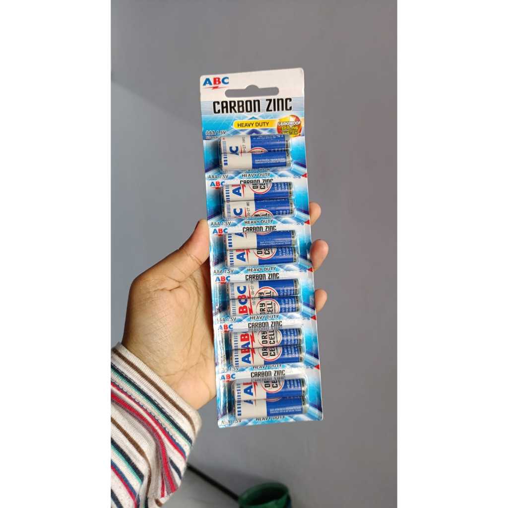 BATERAI ABC BIRU AAA A3/ABC BATTERY BIRU AAA A3 1,5 VOLT HARGA PER RENCENG