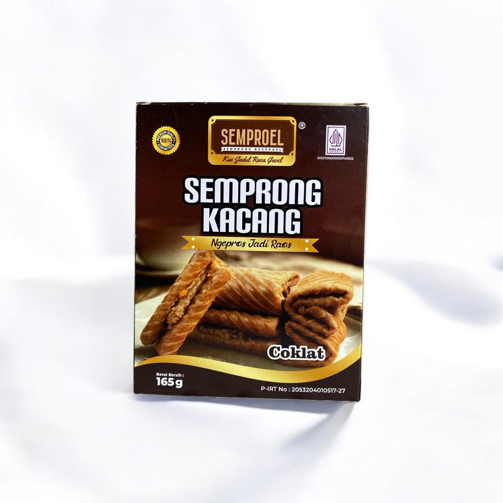 

SEMPROEL - Semprong Ngeproel Isi Kacang Rasa Cokelat | Kue Tradisional 165gr (18 pcs)