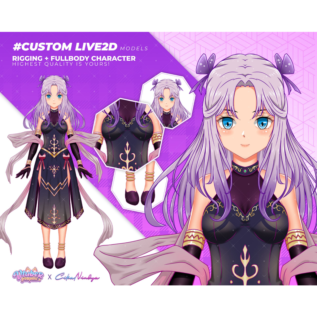 Ciptakan Karakter VTuber Sesuai Keinginan - CUSTOM VTuber Model Karakter Full Body + RIGGING | Jasa 