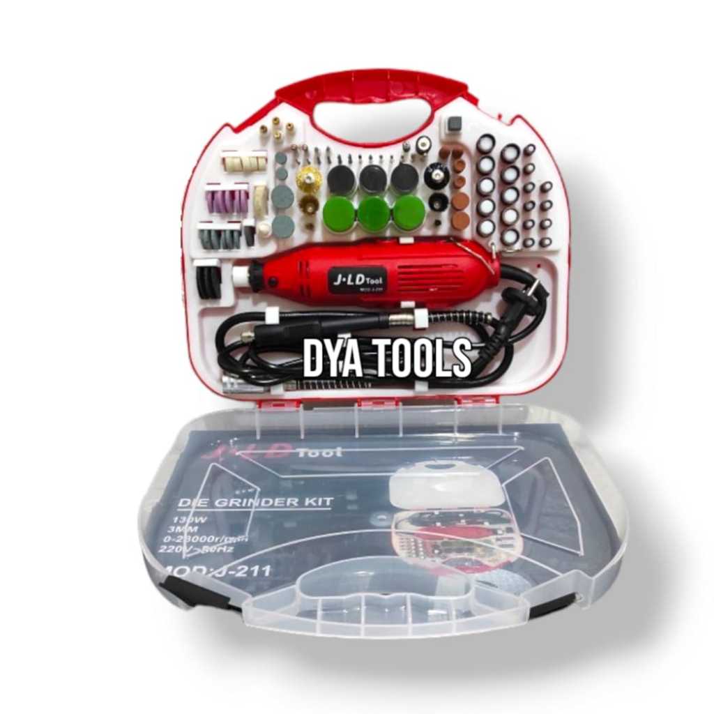 JLD J211 MINI DIE GRINDER /TUNER KIT MESIN GERINDA MINI 95 PC SET