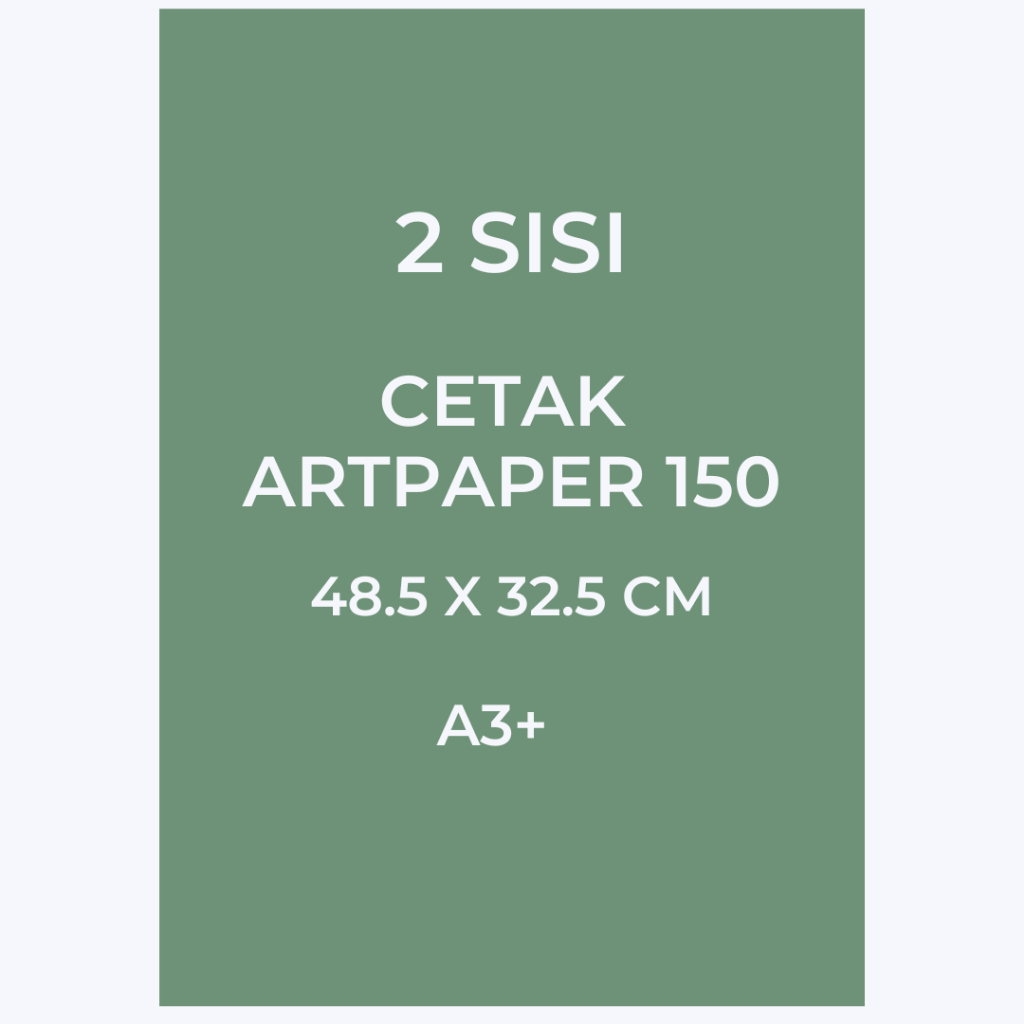 

(2 SISI 150gr) CETAK ARTPAPER A3+ MURAH FULLCOLOR CUSTOM