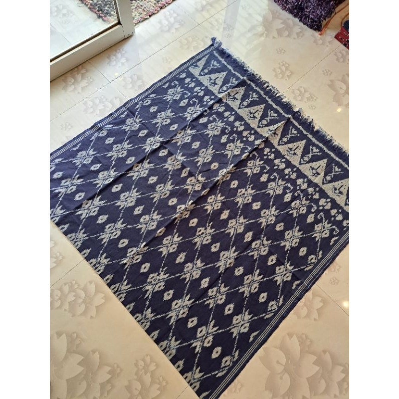 KAIN TENUN BLANKET TRADISIONAL TROSO JEPARA TERBARU NAVY,KAIN TENUN ETNIK NUSANTARA, KAIN BATIK TENU