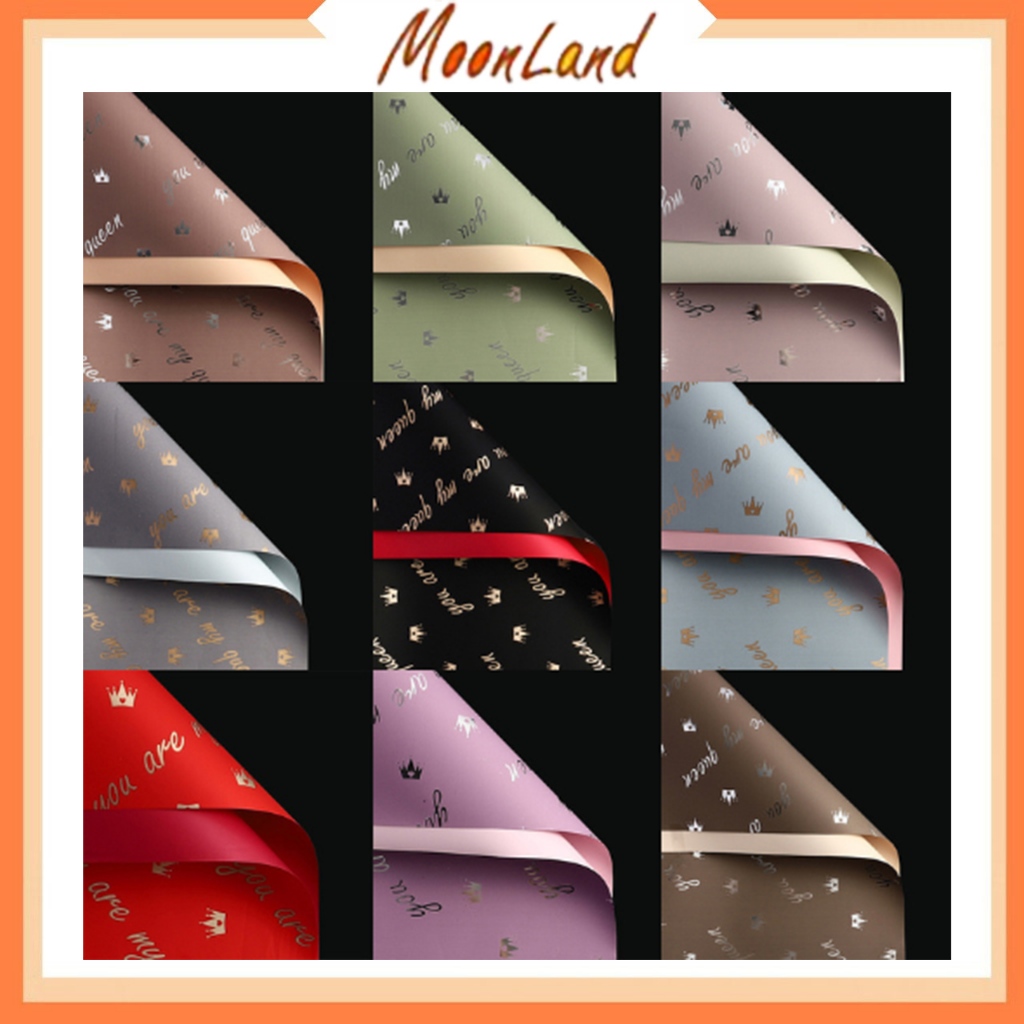 

Kertas buket bunga crown solid bicolor flower wrapping paper cellophane dua warna kb6023