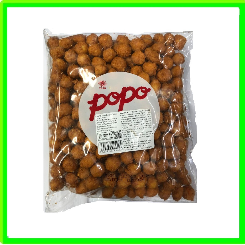 

Popo Kacang Atom Wijen 400gr Sweet Spicy Pedas Manis Popo Kacang Tanah Thien Cheong Snack Malaysia