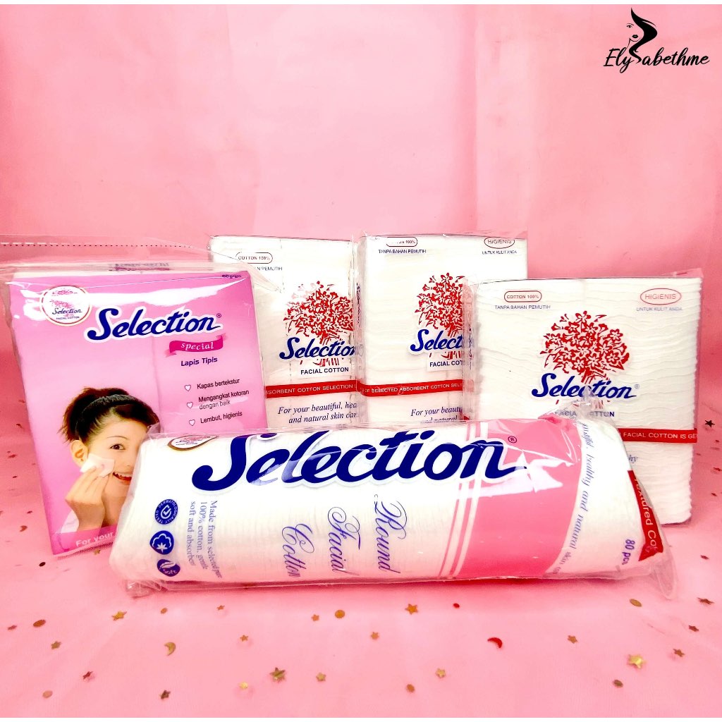 ELYSABETHME Kapas SELECTION & MEDISOFT (cotton bud, cotton ) super lembut untuk membersihkan wajah