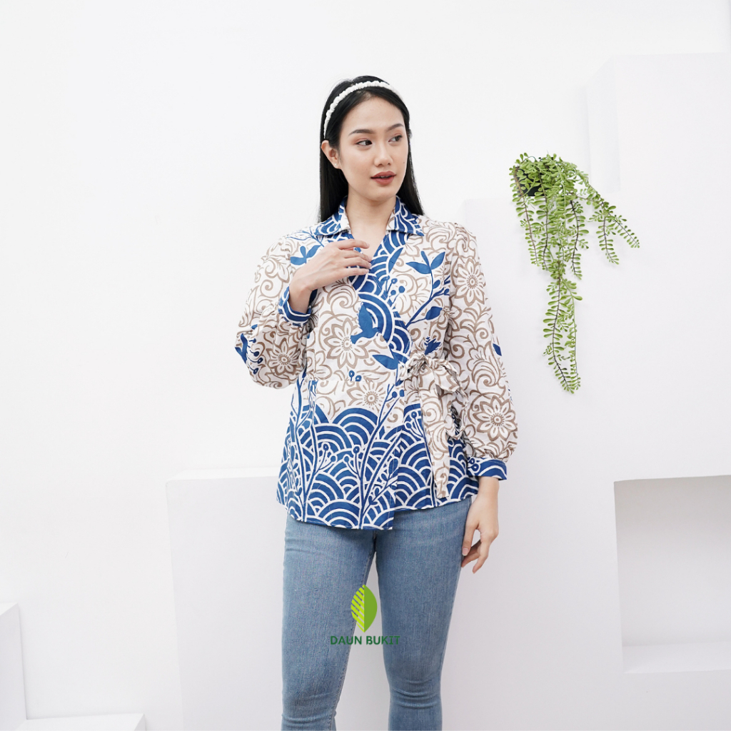 Batik Wanita - Blouse - Blouse Kimono Batik Air Nue