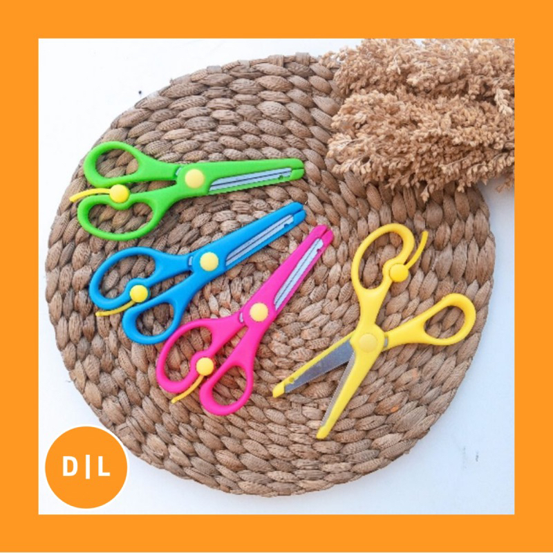 

Gunting anak / gunting pengaman anak / gunting mini / gunting kertas stainless belajar menggunting