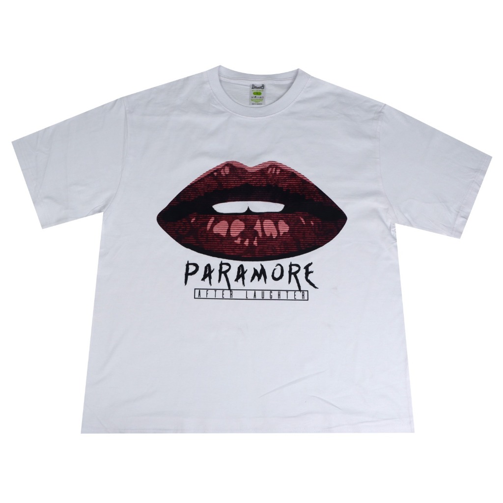 VONSEEY PARAMORE AFTER LAUGHTER MUSIC BAND KAOS OVERSIZE PUTIH