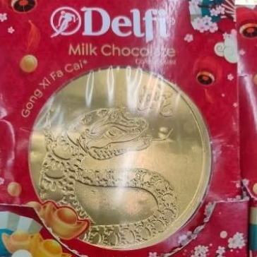 

Coklat Koin Imlek Delfi Milk Chocolate Edisi Gong Xi Fa Cai 1 pcs