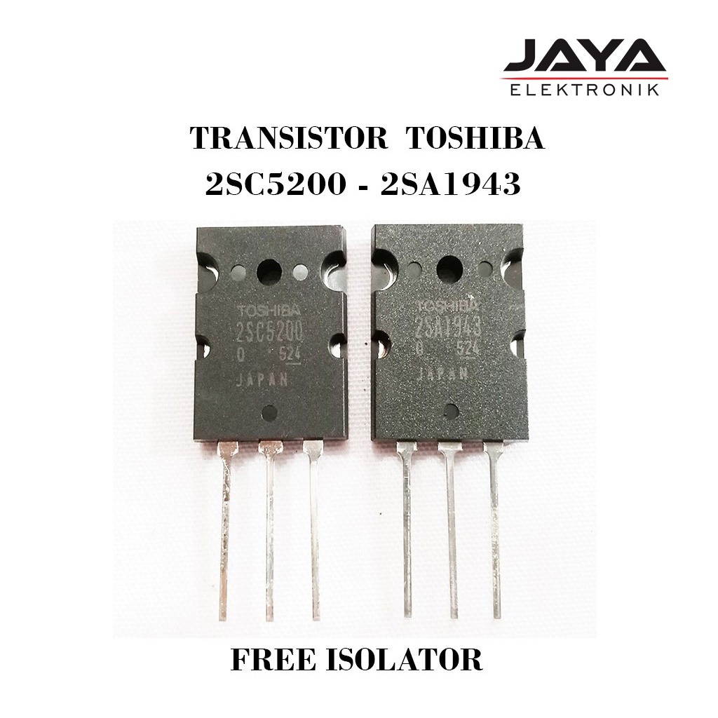 Transistor TOSHIBA 2SC5200 - 2SA1943 LOT 524 Original Japan/TR Final TOSHIBA 2SC5200 - 2SA1943
