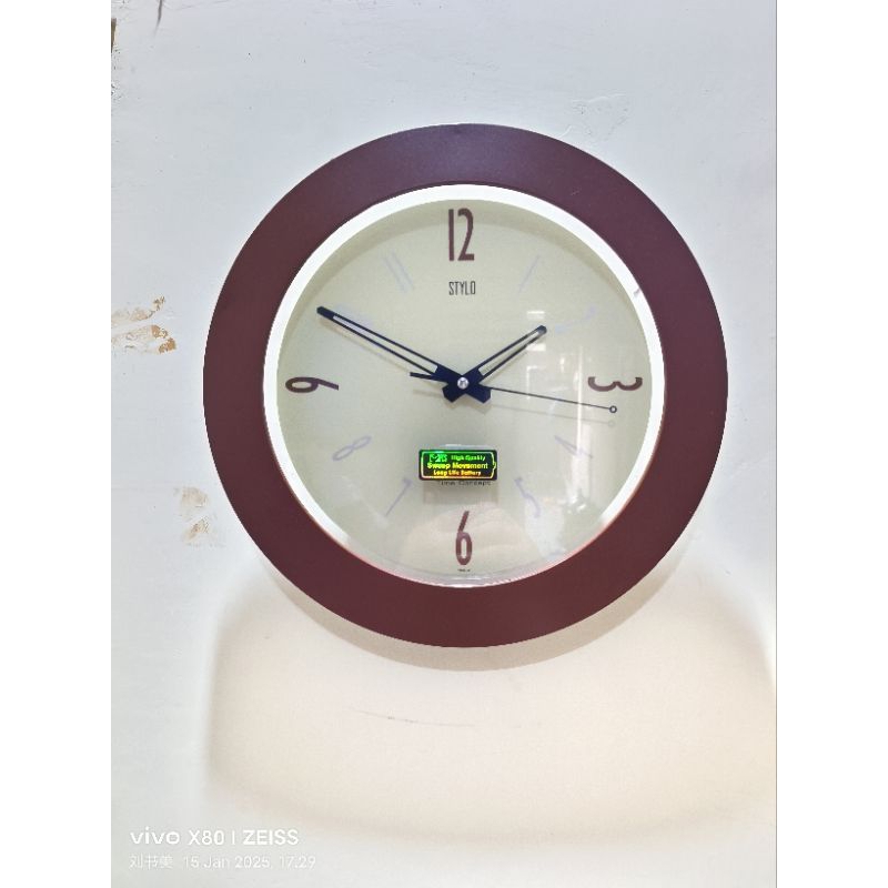 jam dinding Stylo 3252 sweep super silent uk. 32cm