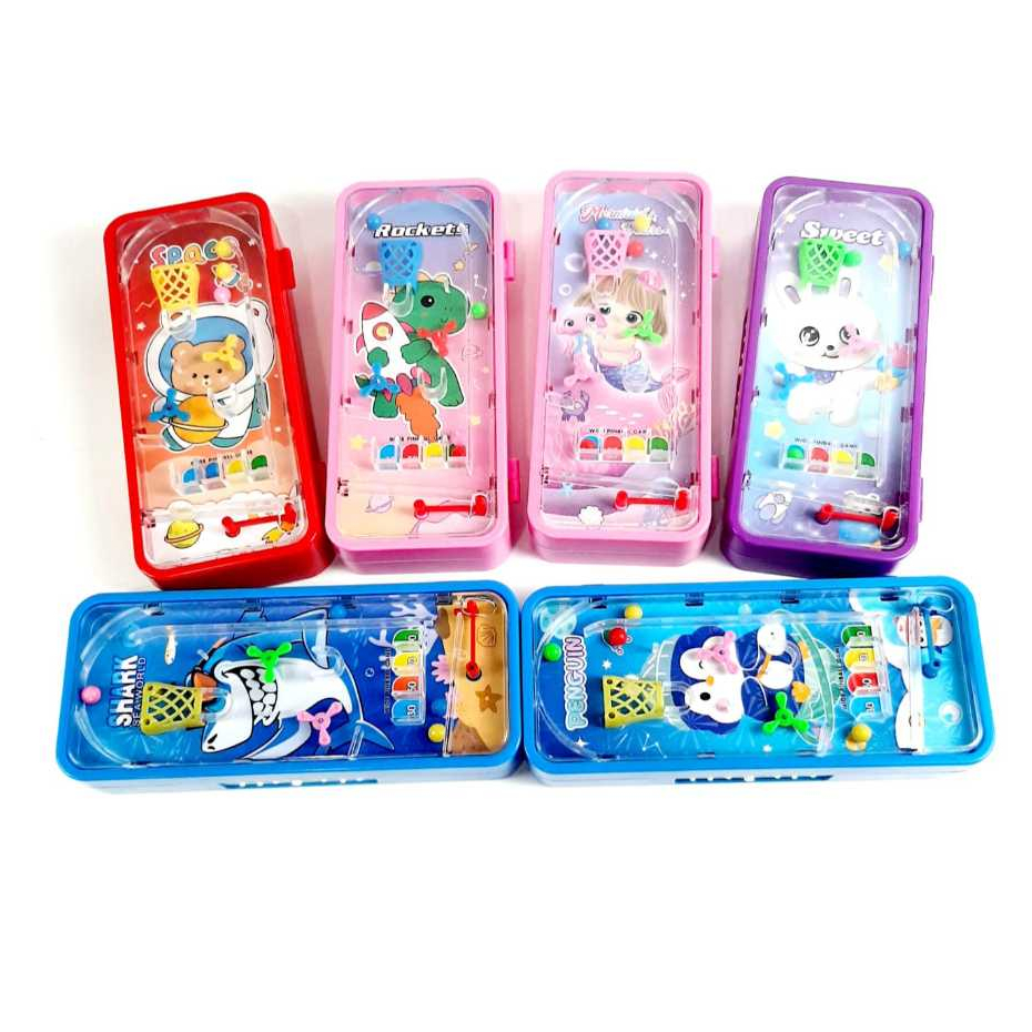

Grosir (1pcs) Kotak Pensil + Game PinBall Mainan anak Dengan Kunci Nomor Uk 20X9X4cm