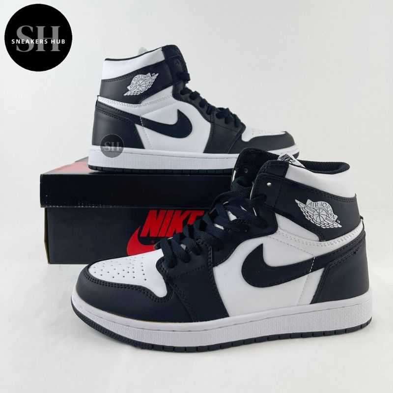 Sepatu Air Jordan 1 High Retro Black White Original BNIB SEPATU UNISEX Free kaos kaki
