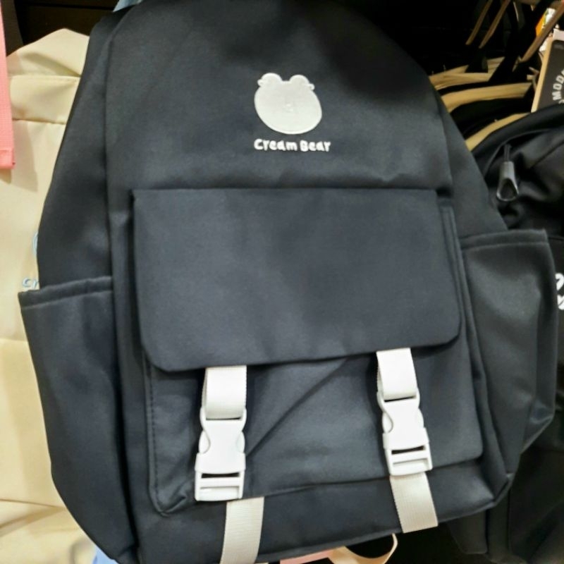Tas Sekolah Ransel Cream Bear / School Backpack