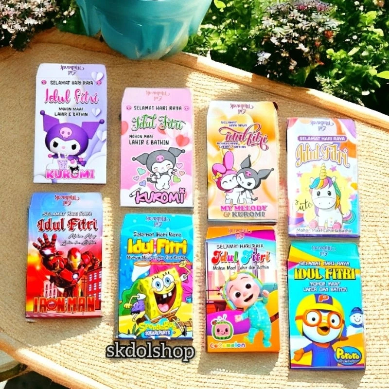 

Amplop lebaran Kartun Anak Isi 80 Lembar ( Mix 8 Gambar ) / Angpau lebaran karakter kartun anak isi 80 lembar mix 8 gambar